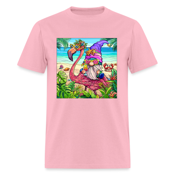 66002 1/4S Flamingo Gnome TSHIRT - pink