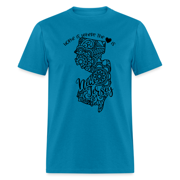 1183 1/4S Home Is New Jersey TSHIRT - turquoise