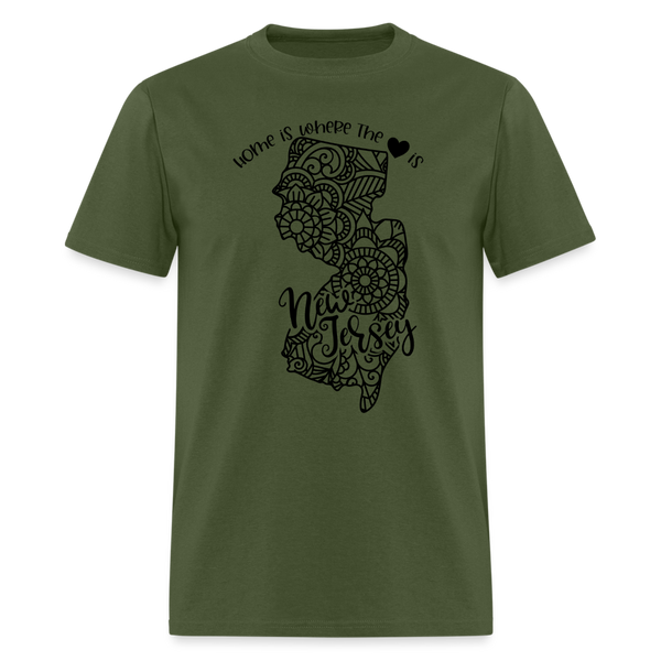 1183 1/4S Home Is New Jersey TSHIRT - military green