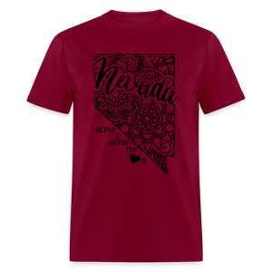 1181 1/4S Home Is Nevada TSHIRT - burgundy