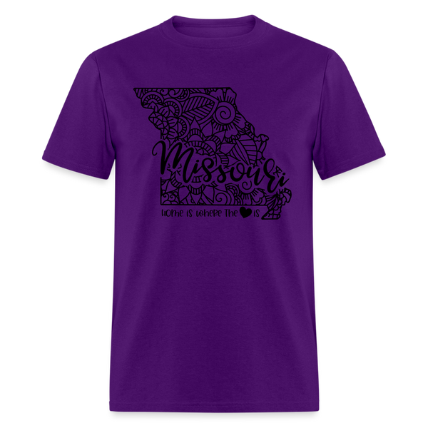 1178 1/4S Home Is Missouri TSHIRT - purple