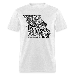 1178 1/4S Home Is Missouri TSHIRT - light heather gray