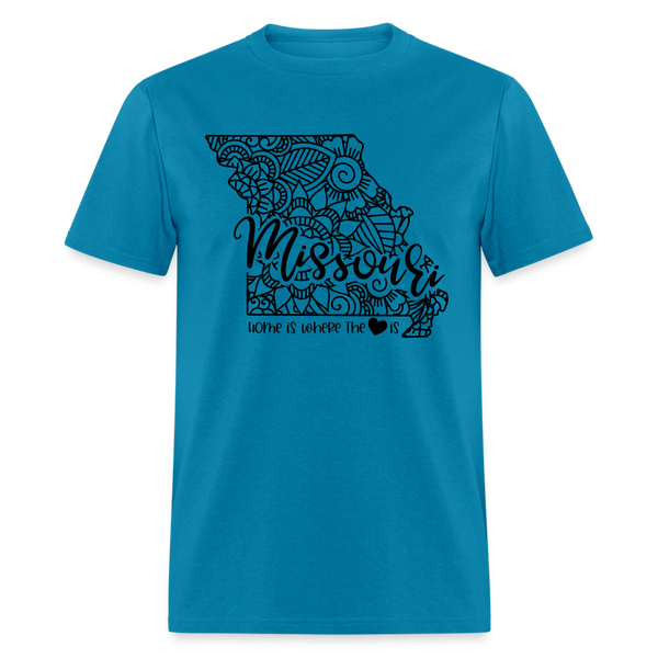 1178 1/4S Home Is Missouri TSHIRT - turquoise