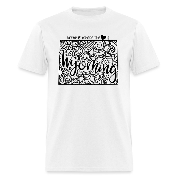 1260 1/4S Home Is Wyoming TSHIRT - white