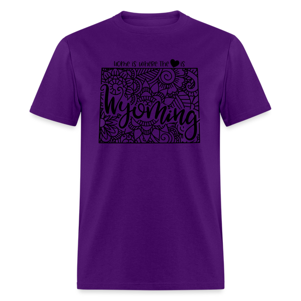 1260 1/4S Home Is Wyoming TSHIRT - purple