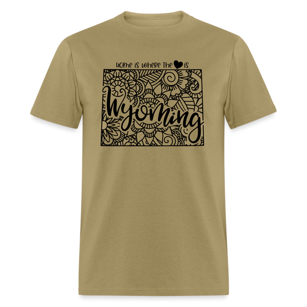 1260 1/4S Home Is Wyoming TSHIRT - khaki