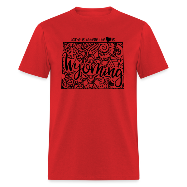 1260 1/4S Home Is Wyoming TSHIRT - red