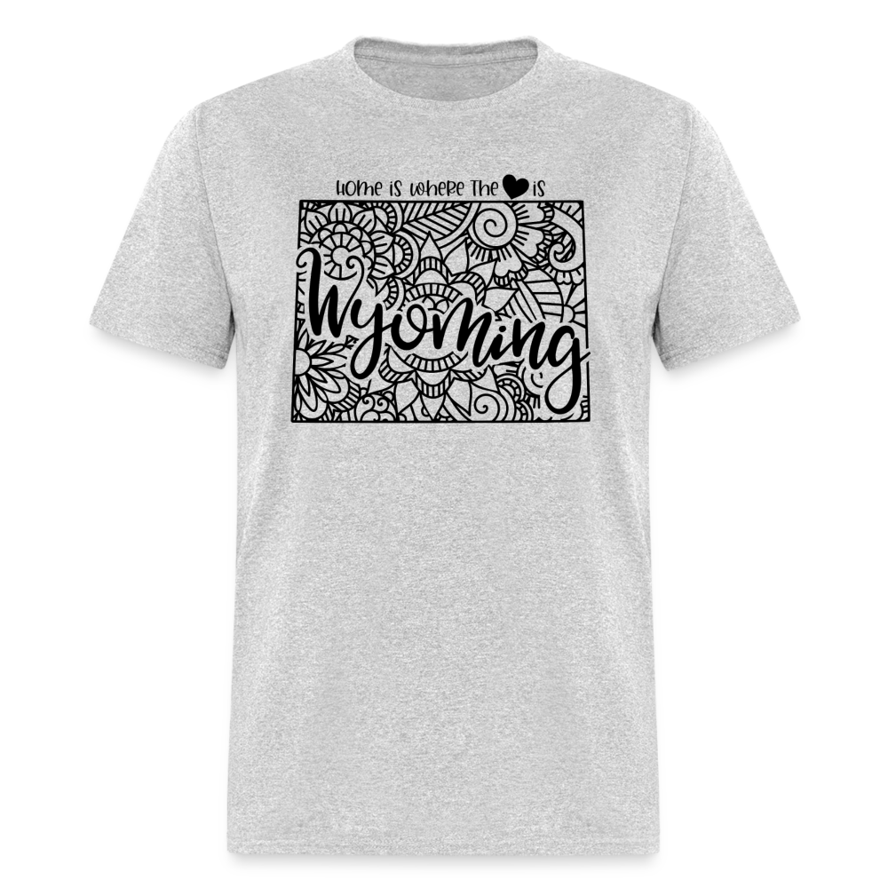 1260 1/4S Home Is Wyoming TSHIRT - heather gray