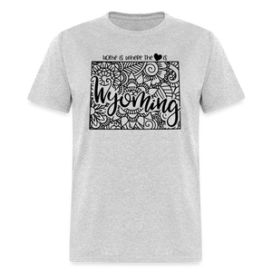 1260 1/4S Home Is Wyoming TSHIRT - heather gray