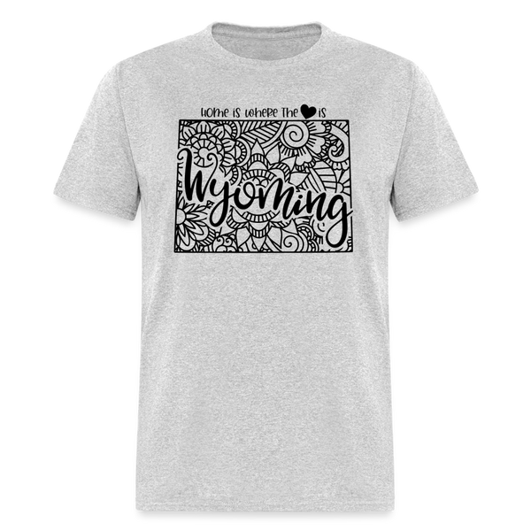 1260 1/4S Home Is Wyoming TSHIRT - heather gray