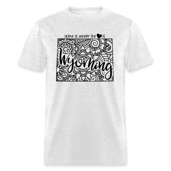 1260 1/4S Home Is Wyoming TSHIRT - light heather gray