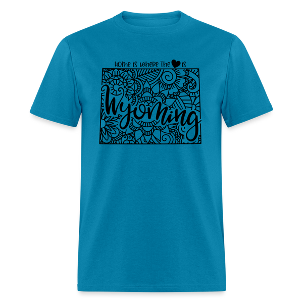 1260 1/4S Home Is Wyoming TSHIRT - turquoise