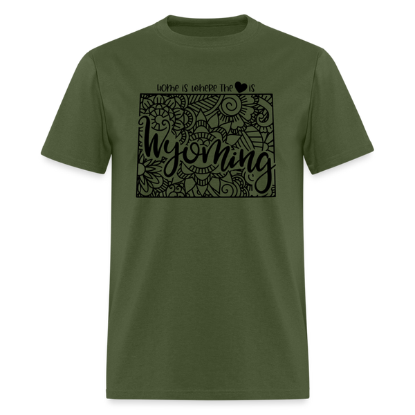 1260 1/4S Home Is Wyoming TSHIRT - military green