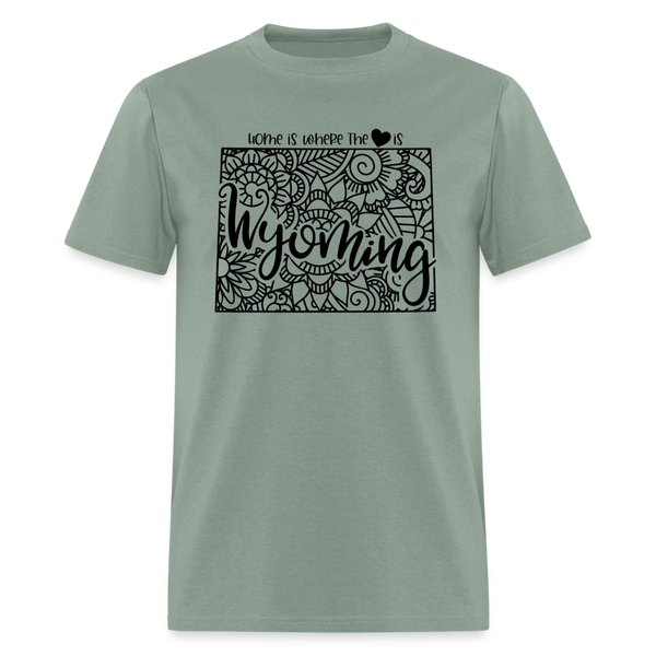 1260 1/4S Home Is Wyoming TSHIRT - sage