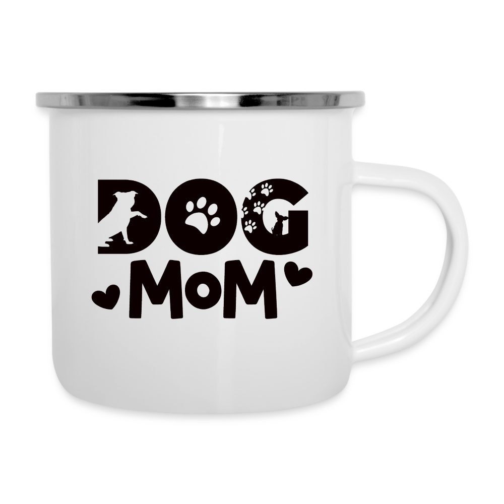 6797 Dog Mom in Black CAMPER MUG - white