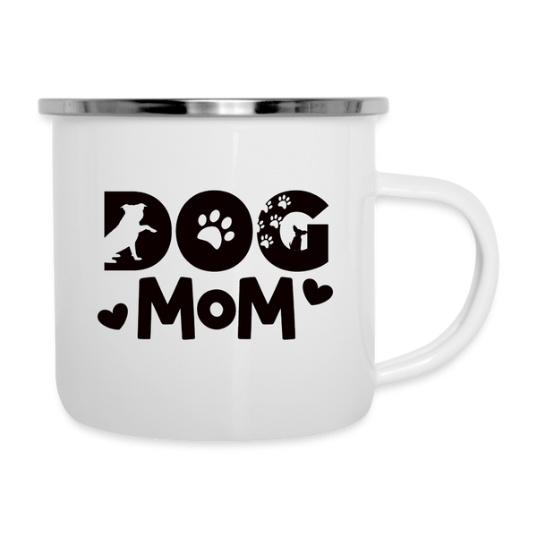 6797 Dog Mom in Black CAMPER MUG - white