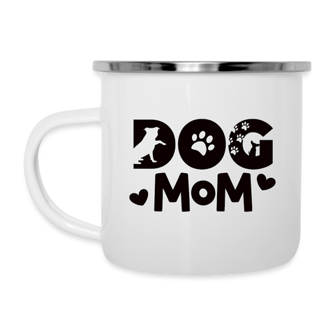 6797 Dog Mom in Black CAMPER MUG - white