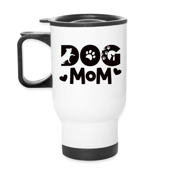 6797 Dog Mom in Black TRAVEL MUG - white