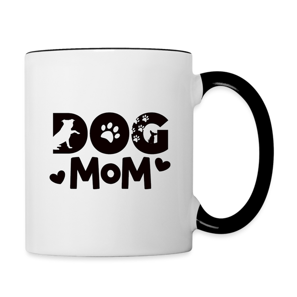 6797 Dog Mom in Black MUG - white/black