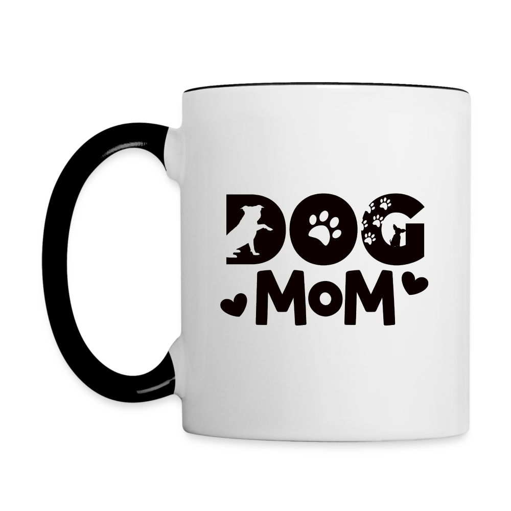 6797 Dog Mom in Black MUG - white/black