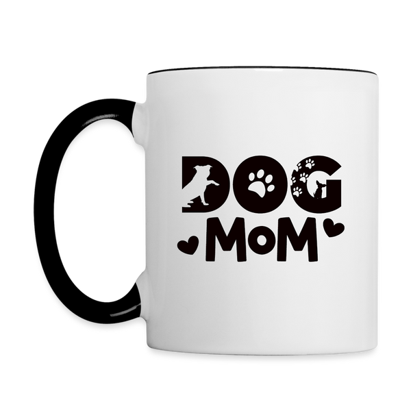 6797 Dog Mom in Black MUG - white/black