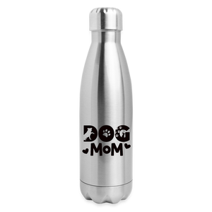6797 Dog Mom in Black 17oz INSULATED WATER BOTTLE - silver