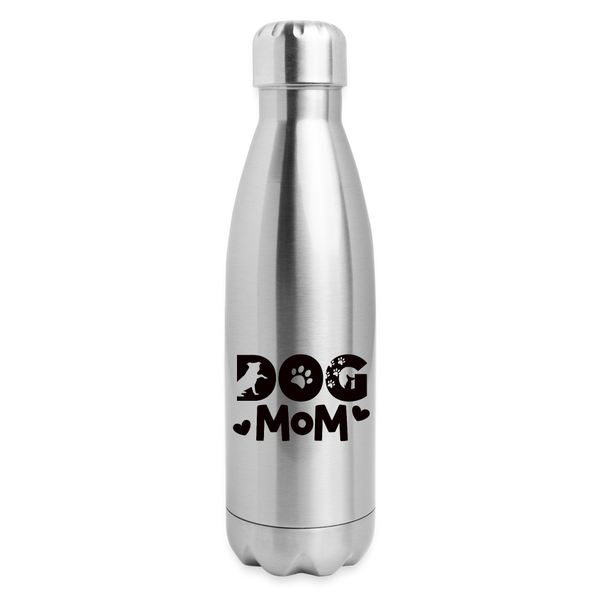 6797 Dog Mom in Black 17oz INSULATED WATER BOTTLE - silver