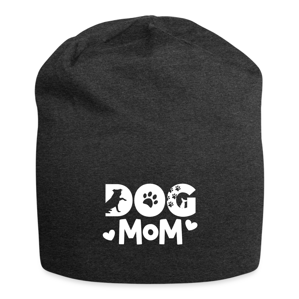 6797 Dog Mom JERSEY BEANIE - charcoal grey