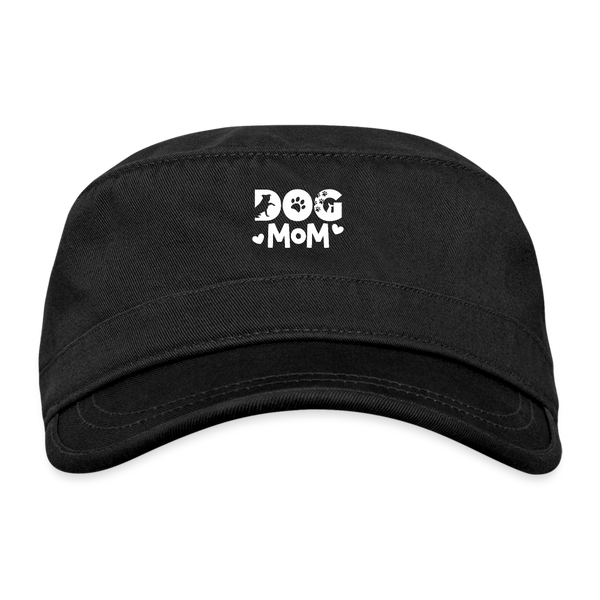 6797 Dog Mom ORGANIC CADET CAP - black