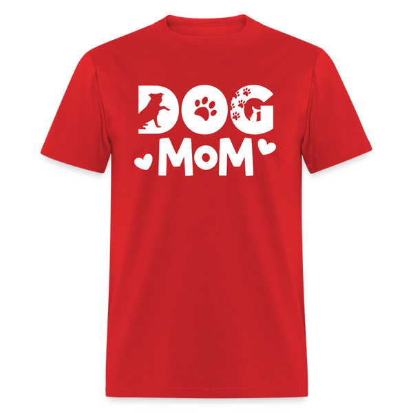 6797 1/4S Dog Mom TSHIRT - red