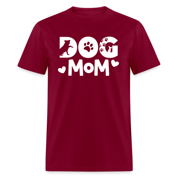 6797 1/4S Dog Mom TSHIRT - burgundy