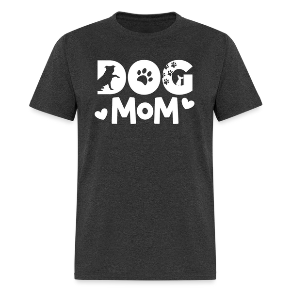 6797 1/4S Dog Mom TSHIRT - heather black