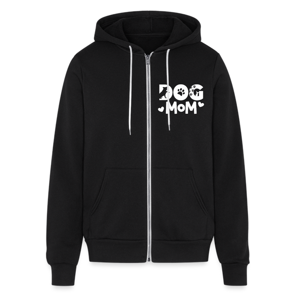 6797 Dog Mom on Front UNISEX ZIP HOODIE - black