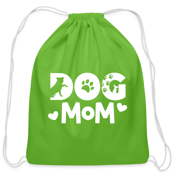 6797 Dog Mom COTTON DRAWSTRING BAG - clover