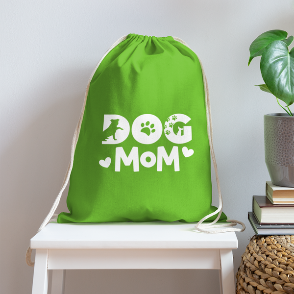 6797 Dog Mom COTTON DRAWSTRING BAG - clover