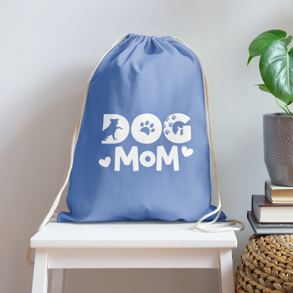 6797 Dog Mom COTTON DRAWSTRING BAG - carolina blue