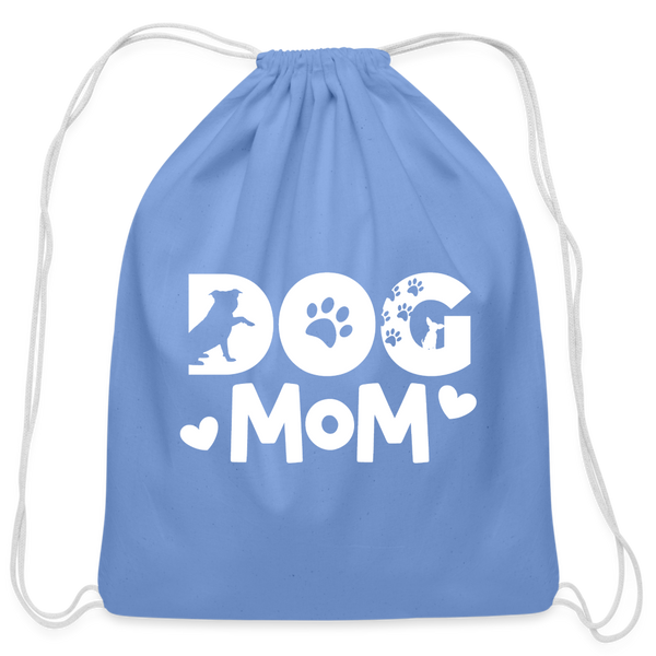 6797 Dog Mom COTTON DRAWSTRING BAG - carolina blue