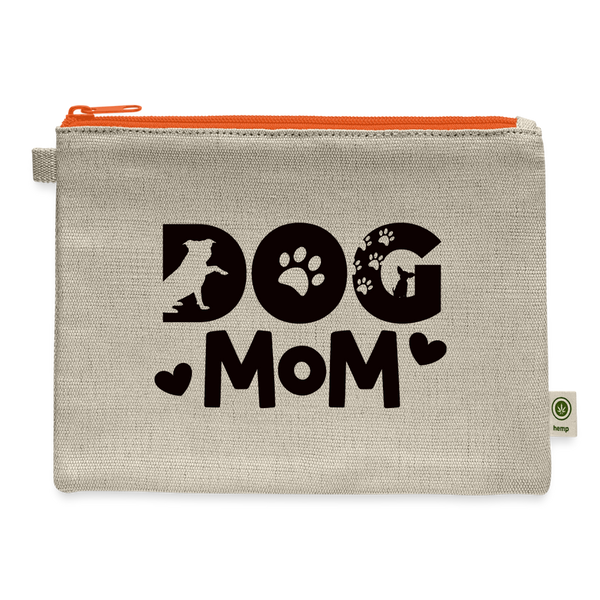 6797 Dog Mom CARRY ALL POUCH - natural/orange