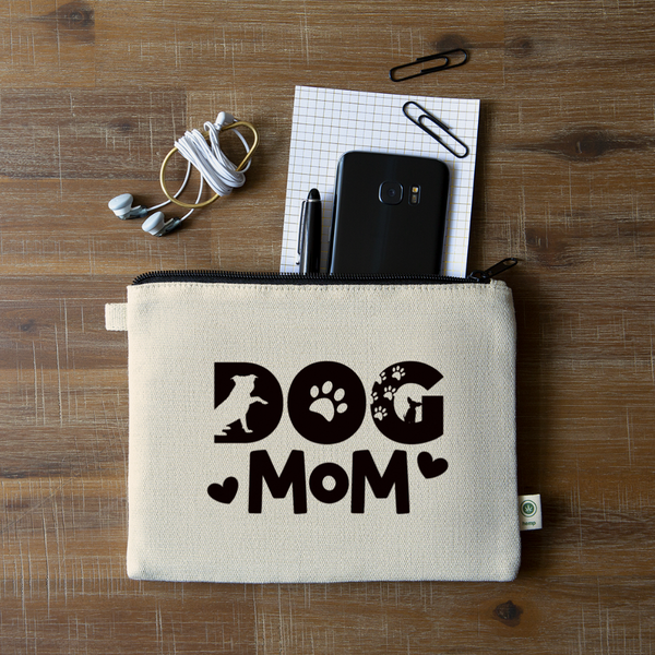 6797 Dog Mom CARRY ALL POUCH - natural