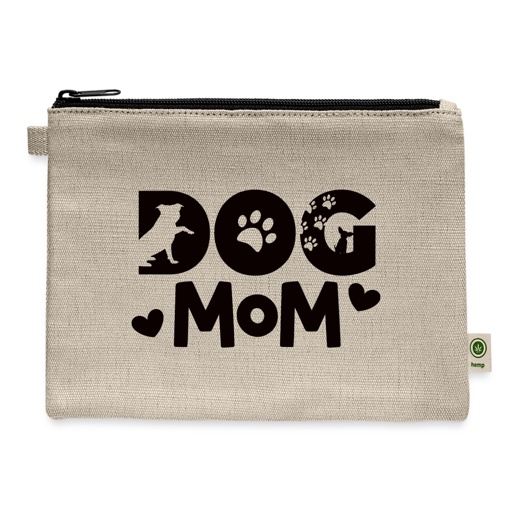 6797 Dog Mom CARRY ALL POUCH - natural