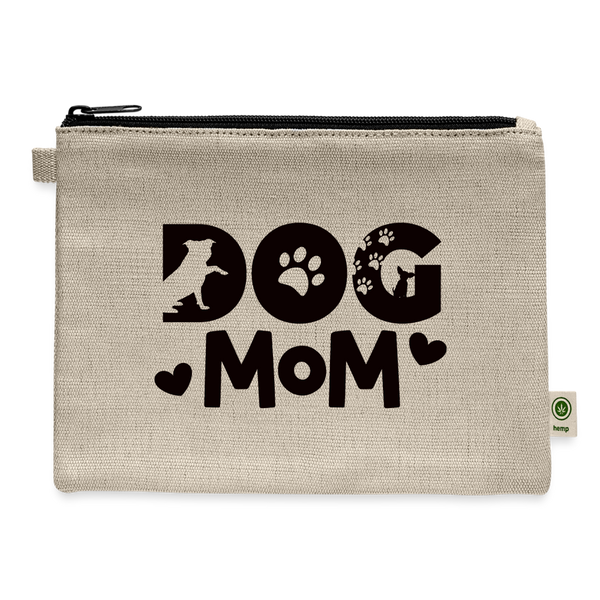 6797 Dog Mom CARRY ALL POUCH - natural