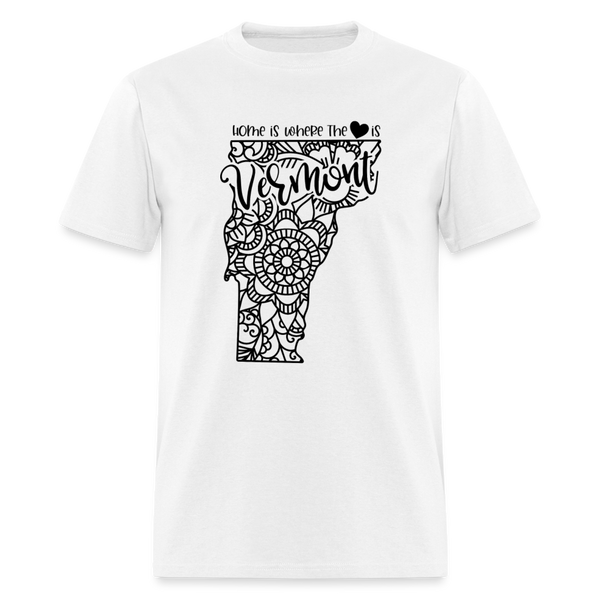 1239 1/4S Home Is Vermont TSHIRT - white