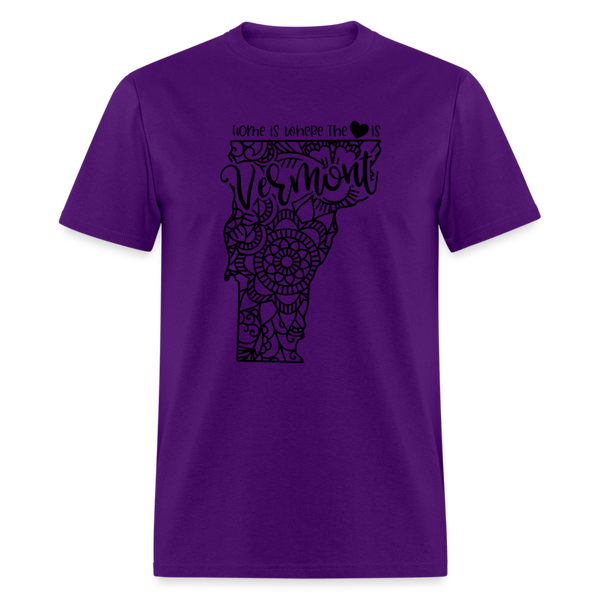 1239 1/4S Home Is Vermont TSHIRT - purple