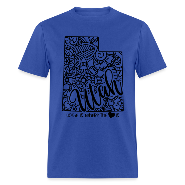 1238 1/4S Home Is Utah TSHIRT - royal blue