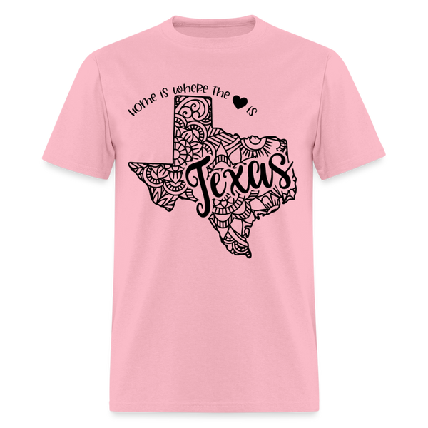 1237 1/4S Home Is Texas TSHIRT - pink