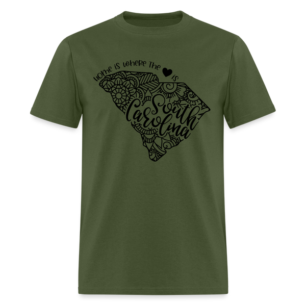 1234 1/4S Home Is South Carolina TSHIRT - military green