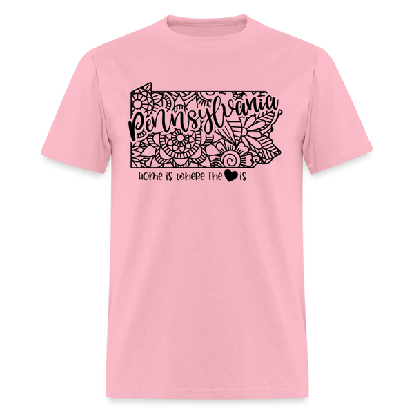 1232 1/4S Home Is Pennsylvania TSHIRT - pink