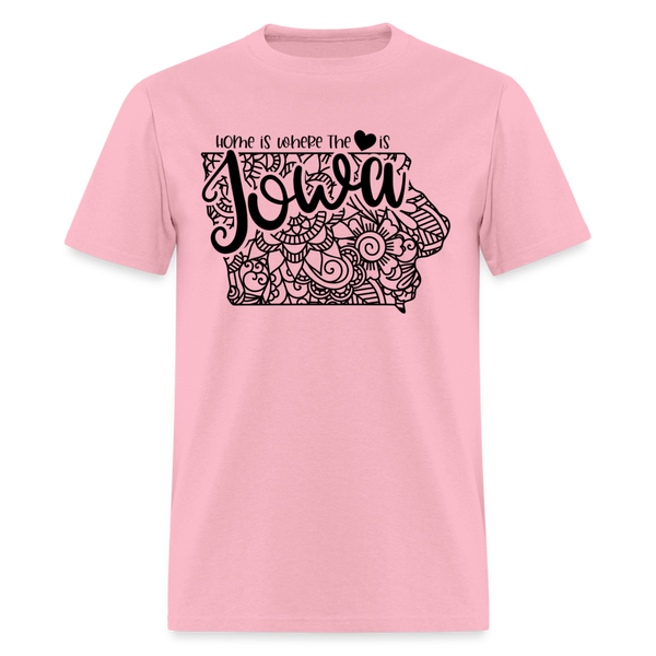 1155 1/4S Home Is Iowa TSHIRT - pink