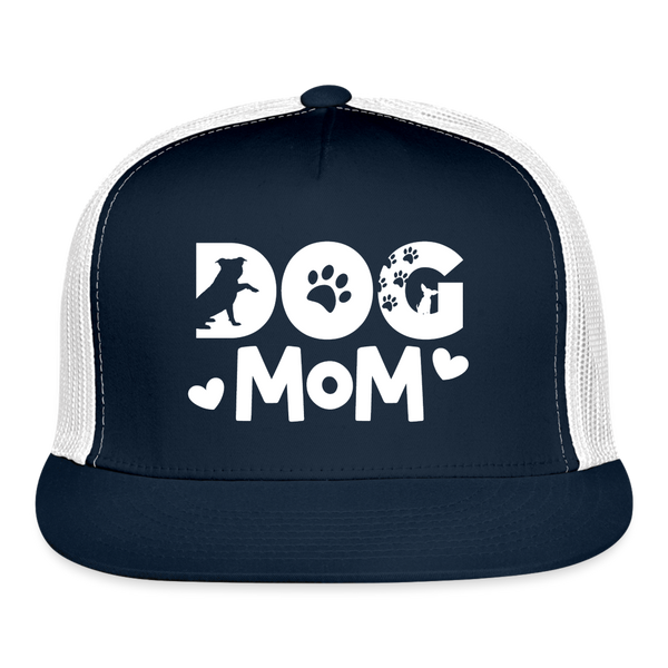 6797 Dog Mom #2 TRUCKER CAP - navy/white