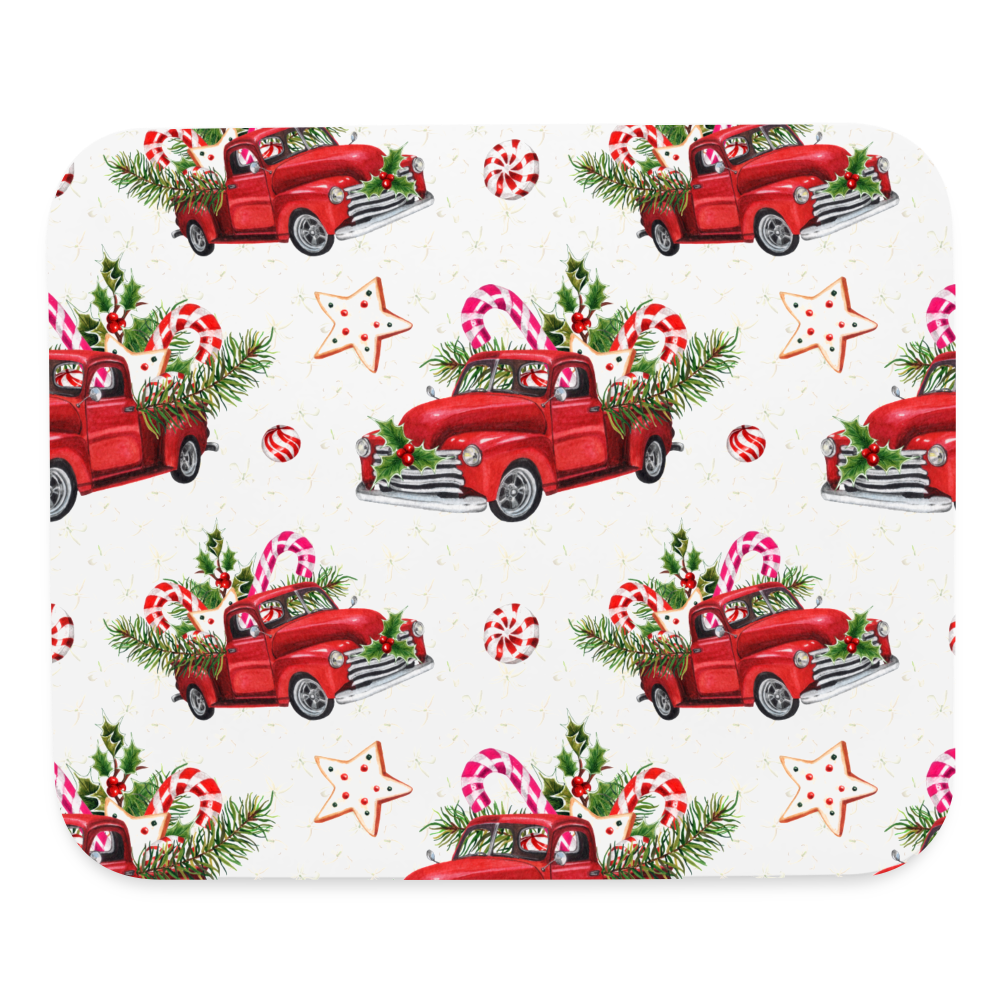 9001 Red Truck Sweets #2 MOUSE PAD - white